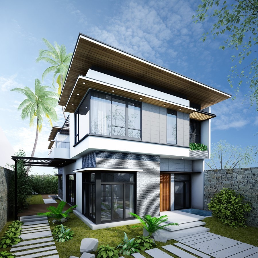 Nội thất phòng khách biệt thự hiện đại