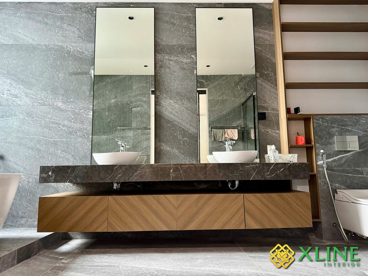 Thi công nội thất nhà biệt thự 2 tầng đẹp hiện đại Bắc Giang