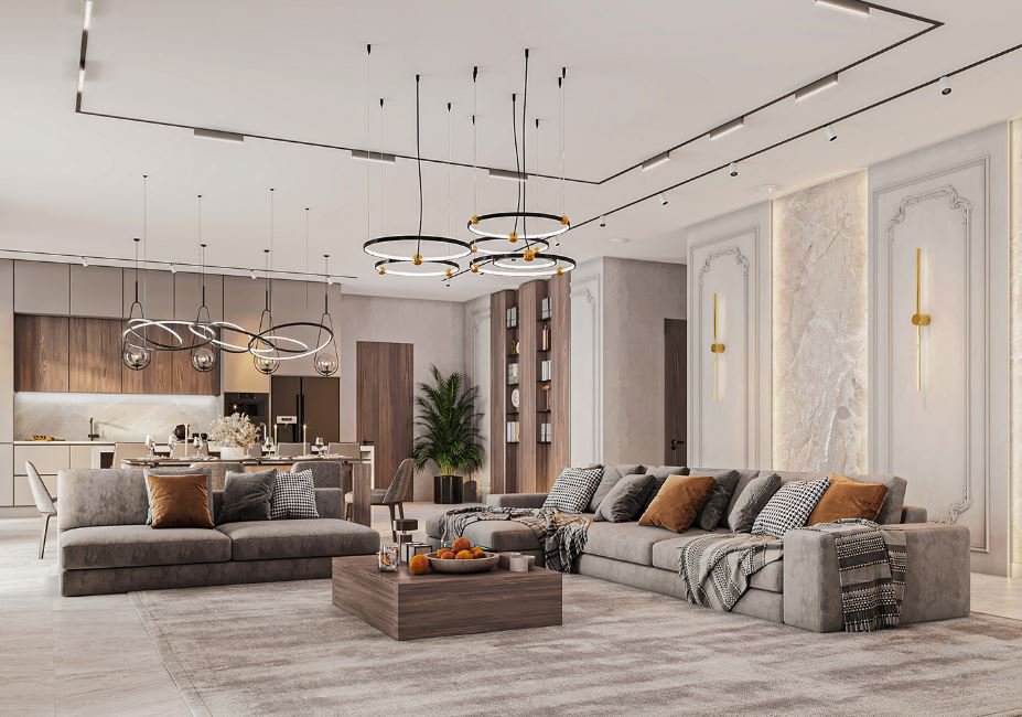 Thi công nội thất biệt thự đẹp hiện đại Long Biên