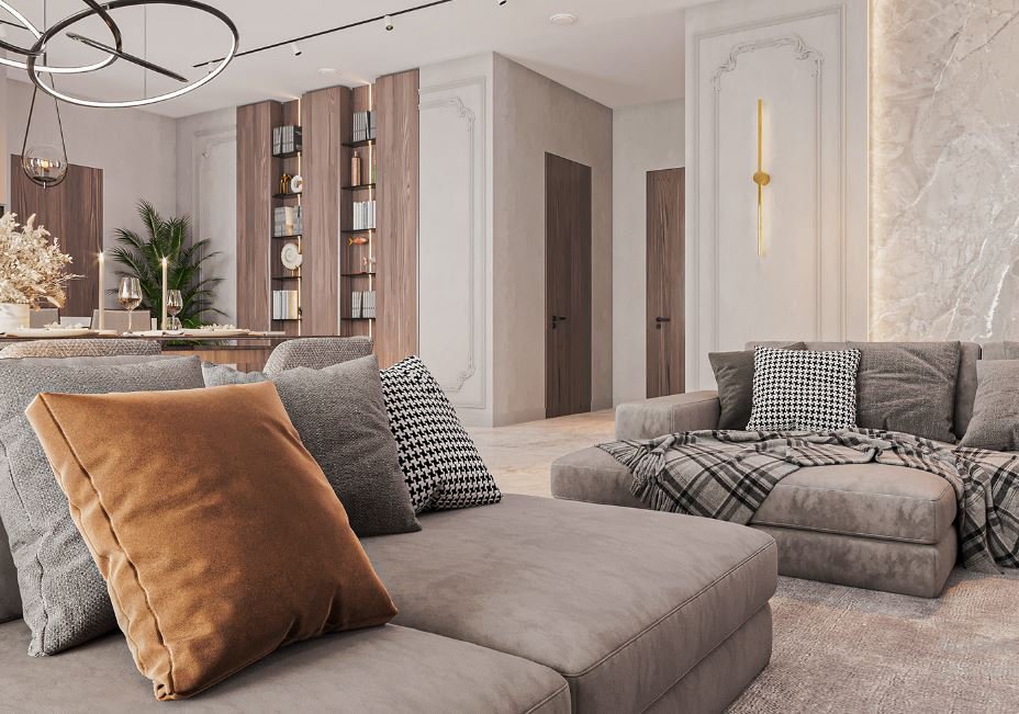 Thi công nội thất biệt thự đẹp hiện đại Long Biên