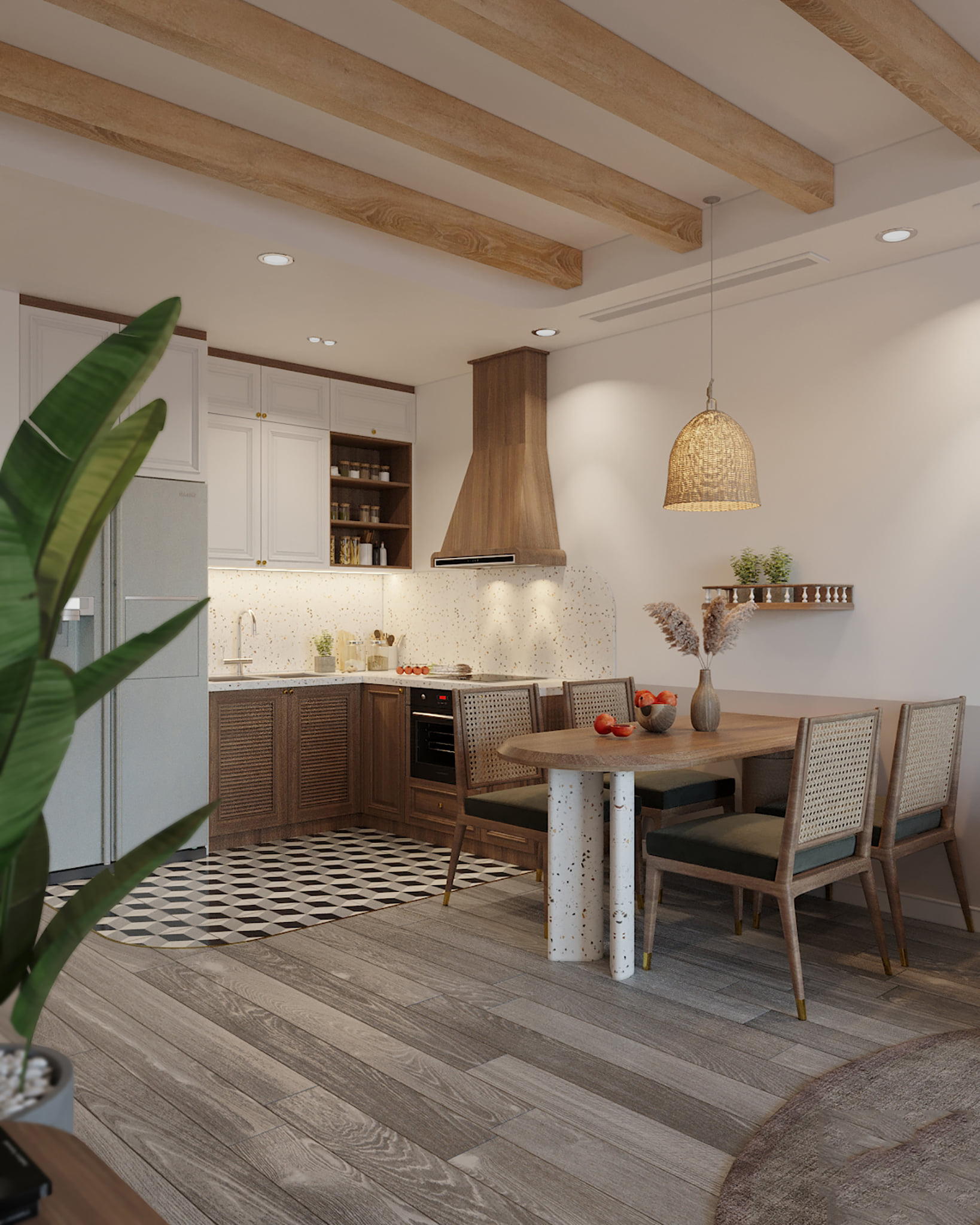 Thi công nội thất chung cư phong cách wasa wabi