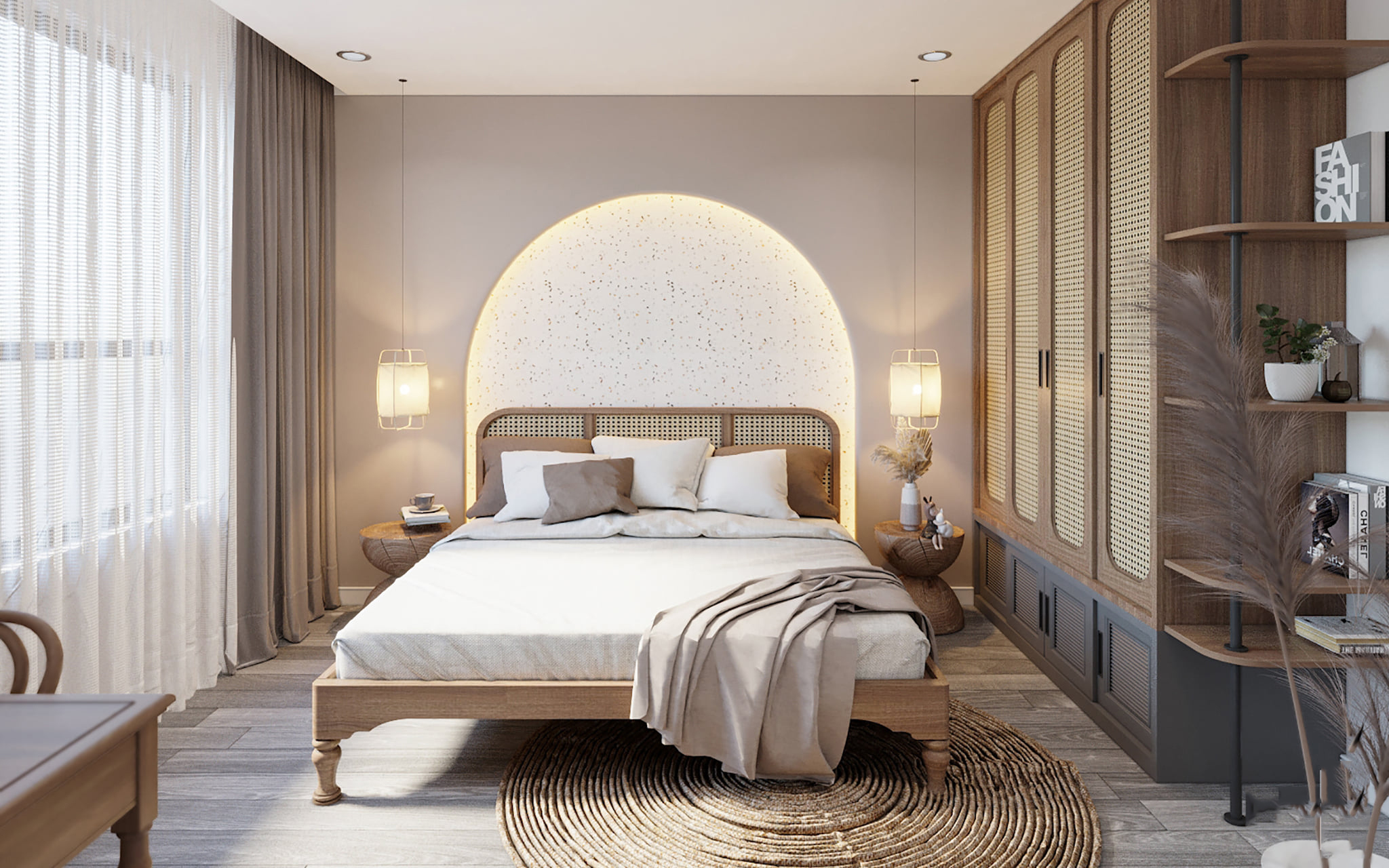 Thi công nội thất chung cư phong cách wasa wabi