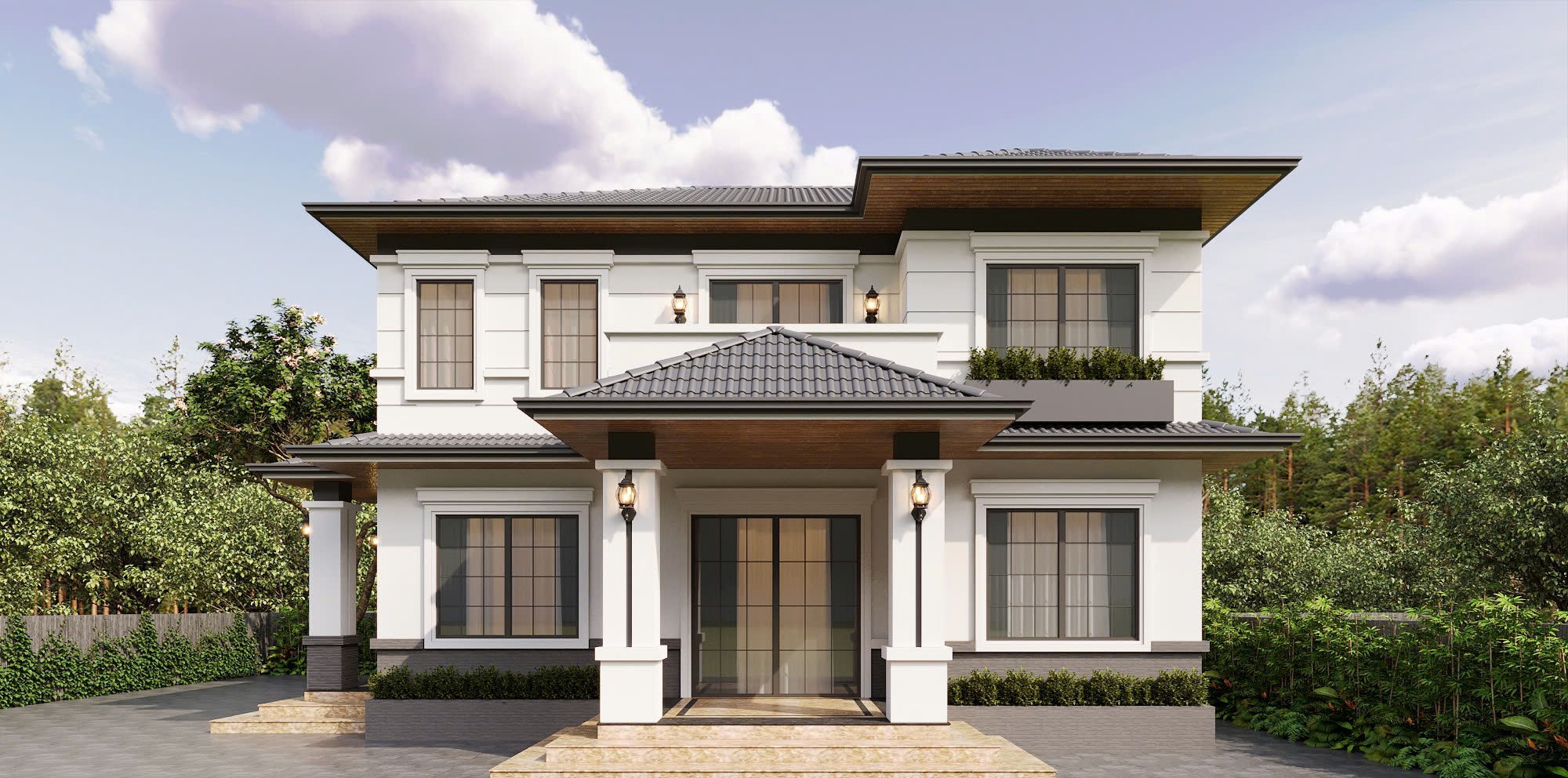 Thiết kế nội thất biệt thự thông tầng Ba Vì