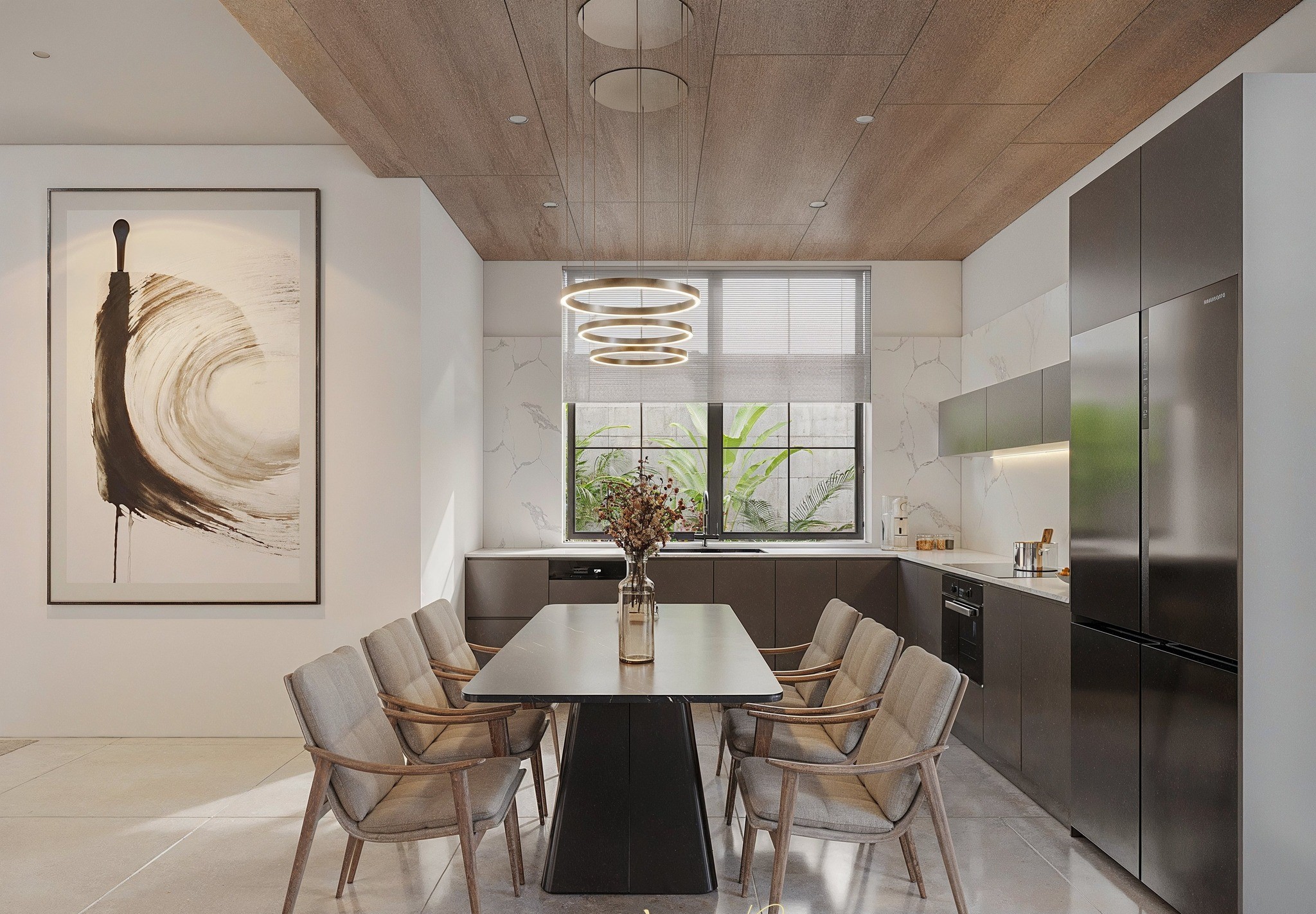 Thiết kế nội thất biệt thự thông tầng Ba Vì