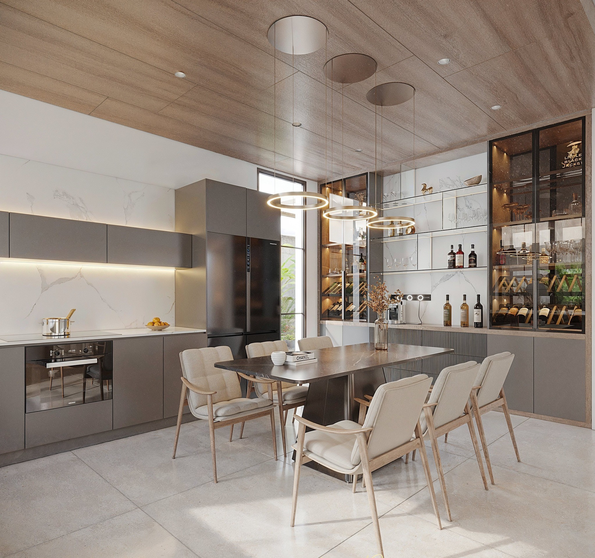 Thiết kế nội thất biệt thự thông tầng Ba Vì