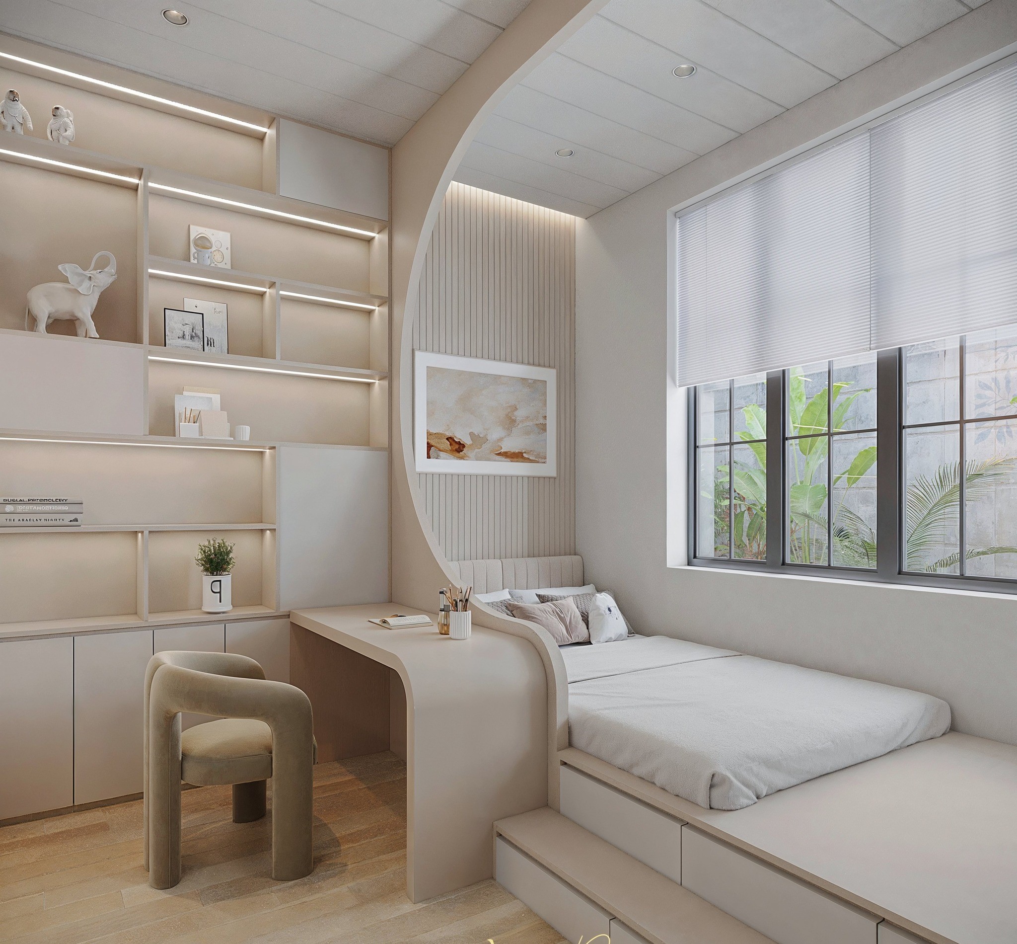 Thiết kế nội thất biệt thự thông tầng Ba Vì