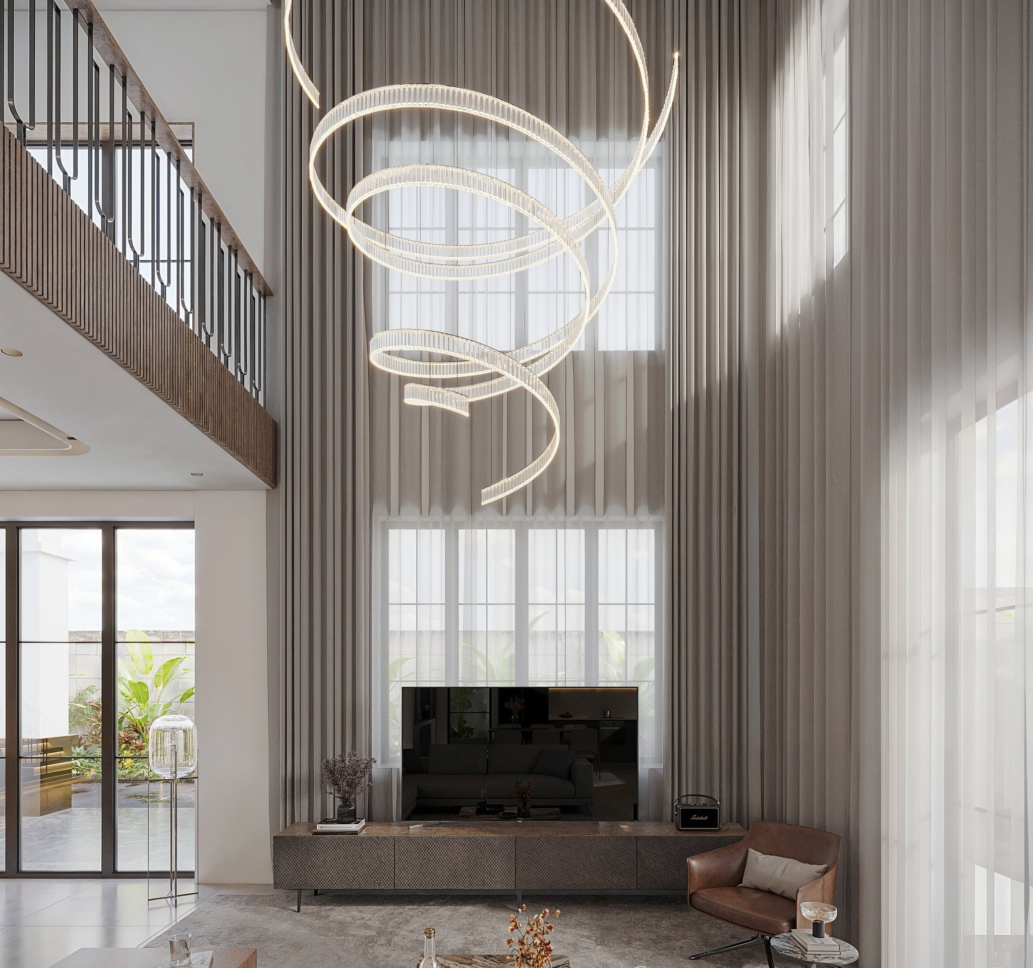 Thiết kế nội thất biệt thự thông tầng Ba Vì