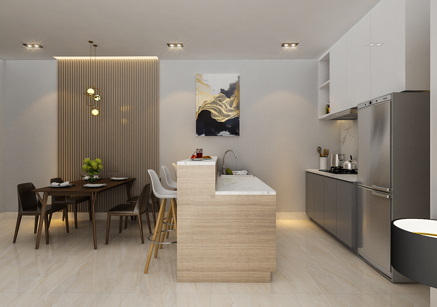 Nội thất chung cư 1 phòng ngủ Vinsmart City Tây Mỗ