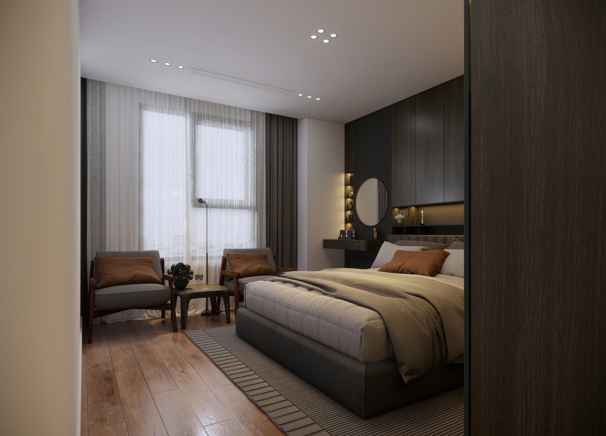 Nội thất chung cư 80m2 Golden palace, Hà Nội