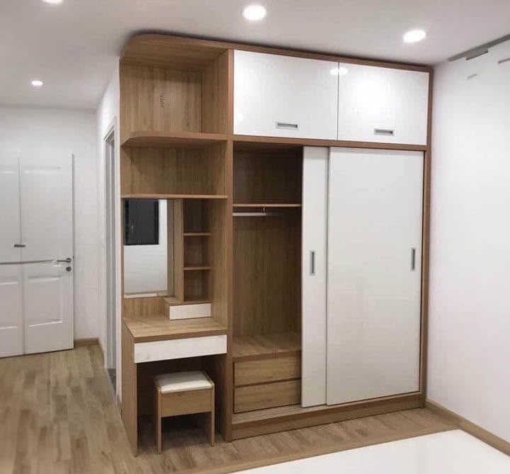 TỦ QUẦN ÁO GỖ CÔNG NGHIỆP CỬA LÙA