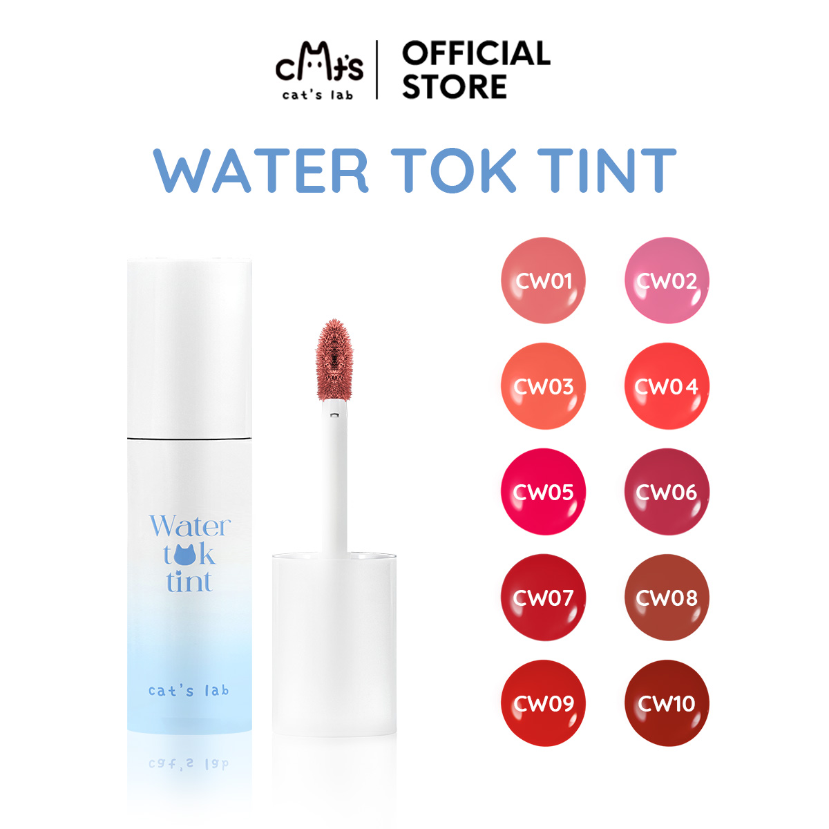 Son tint Cat's Lab Water Tok Tint căng bóng, mọng môi và lâu trôi 2.5g