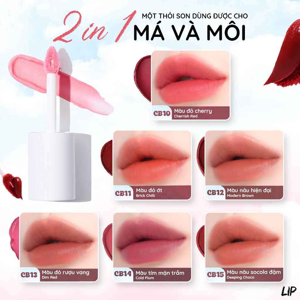 [BESTSELLER] Combo 3 Son Cat's Lab Blur Lip Velvet Son Mây chất mềm mịn dễ tán che viền môi, vân môi 2.5g