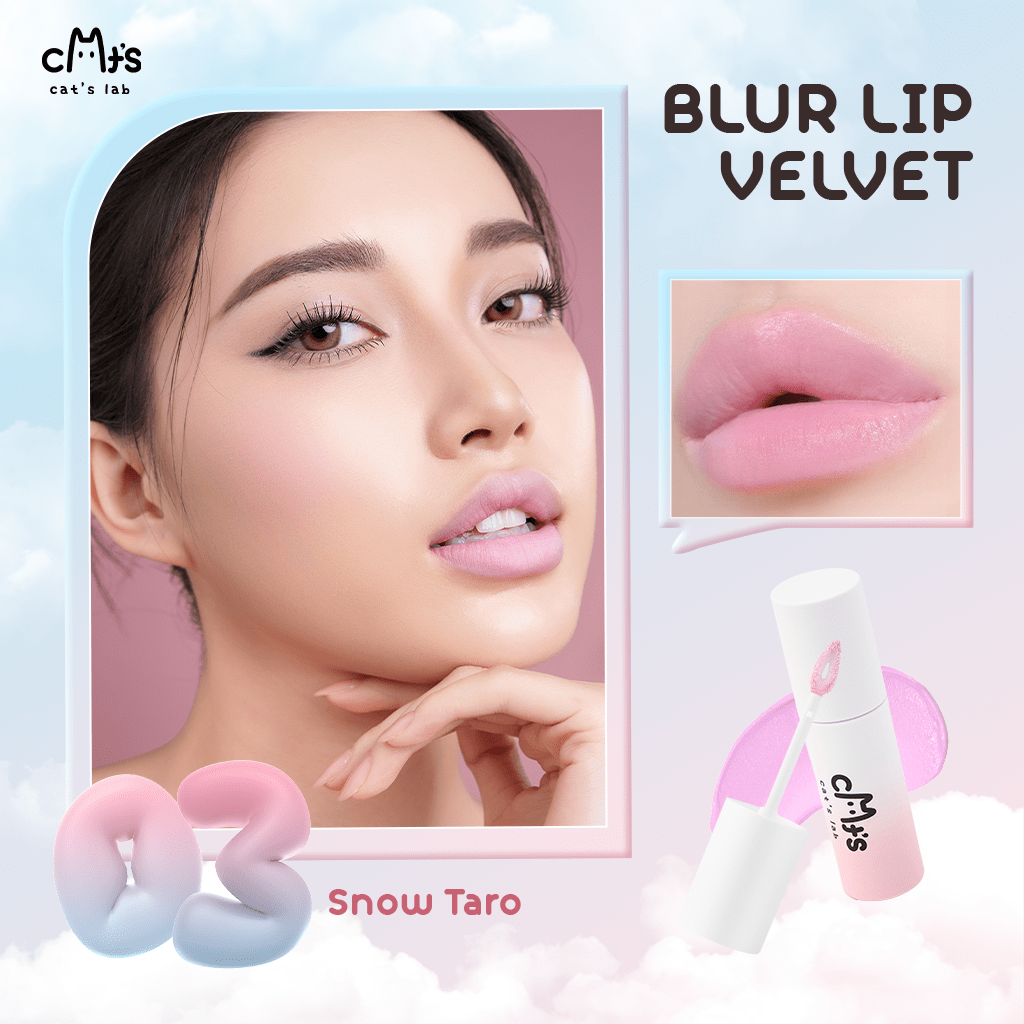 [Combo Best Seller] 2 Son Mây Cat's Lab, Blur Lip Velvet, Son và Má Hồng Mềm Mịn, Dễ Tán Nhẹ Môi 2.5g
