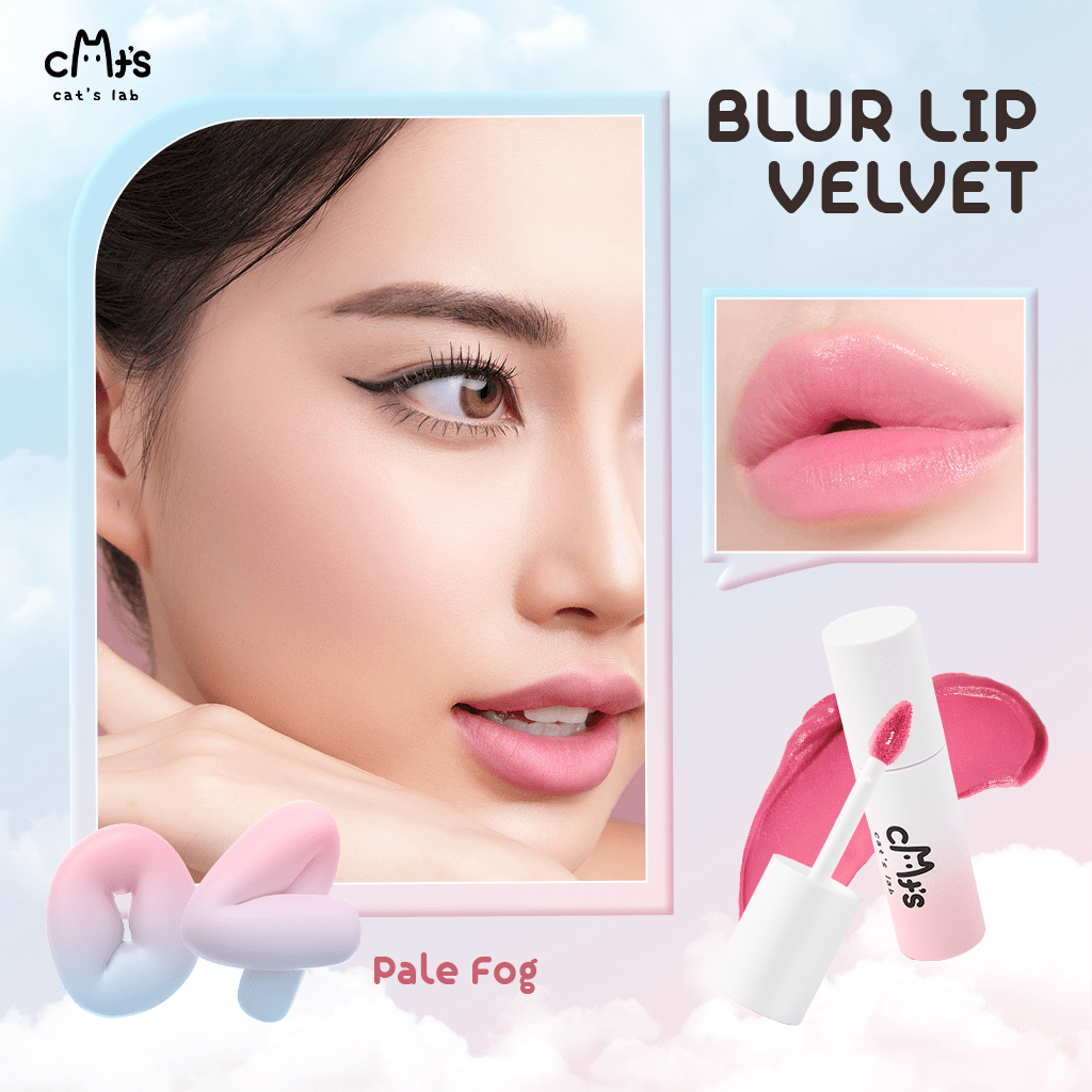 [Combo Best Seller] 2 Son Mây Cat's Lab, Blur Lip Velvet, Son và Má Hồng Mềm Mịn, Dễ Tán Nhẹ Môi 2.5g