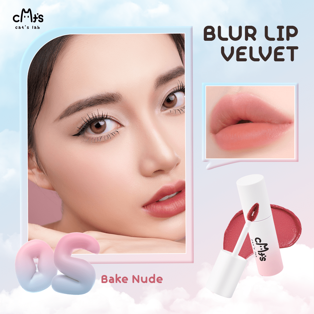 [Combo Best Seller] 2 Son Mây Cat's Lab, Blur Lip Velvet, Son và Má Hồng Mềm Mịn, Dễ Tán Nhẹ Môi 2.5g