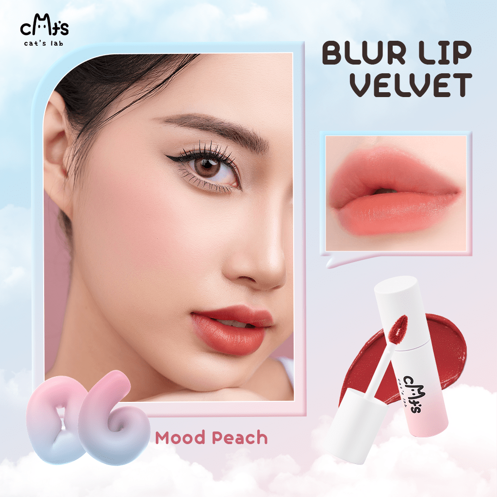 [Combo Best Seller] 2 Son Mây Cat's Lab, Blur Lip Velvet, Son và Má Hồng Mềm Mịn, Dễ Tán Nhẹ Môi 2.5g