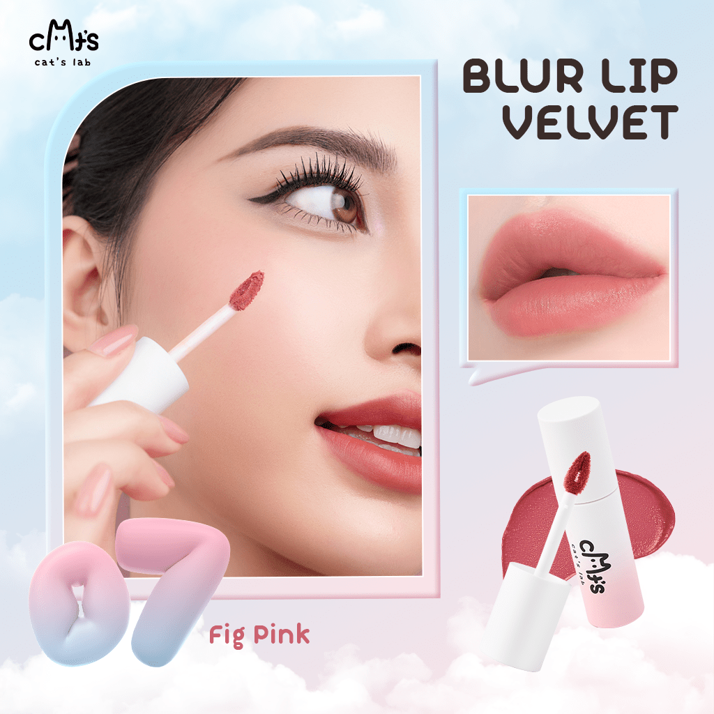 [Combo Best Seller] 2 Son Mây Cat's Lab, Blur Lip Velvet, Son và Má Hồng Mềm Mịn, Dễ Tán Nhẹ Môi 2.5g