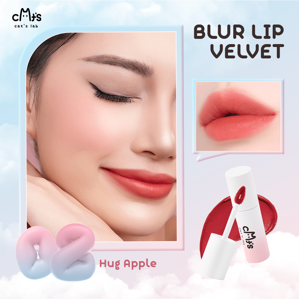 [Combo Best Seller] 2 Son Mây Cat's Lab, Blur Lip Velvet, Son và Má Hồng Mềm Mịn, Dễ Tán Nhẹ Môi 2.5g