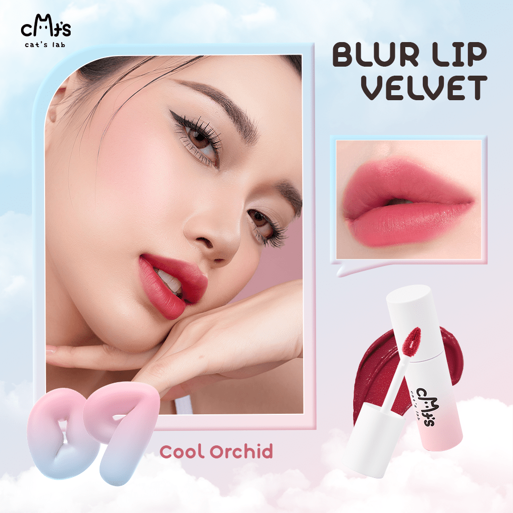 [Combo Best Seller] 2 Son Mây Cat's Lab, Blur Lip Velvet, Son và Má Hồng Mềm Mịn, Dễ Tán Nhẹ Môi 2.5g