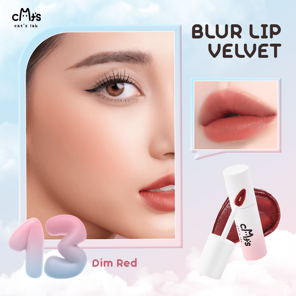 [Combo Best Seller] 2 Son Mây Cat's Lab, Blur Lip Velvet, Son và Má Hồng Mềm Mịn, Dễ Tán Nhẹ Môi 2.5g