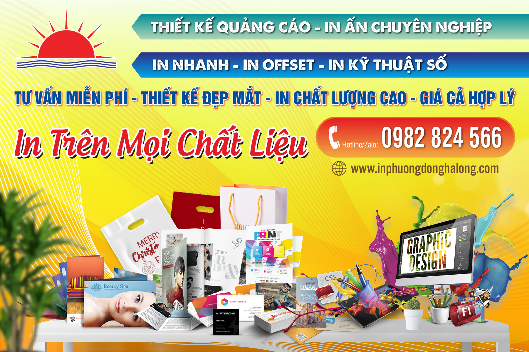 Thiết kế in ấn chuyên nghiệp, sản xuất bao bì, tem nhãn decal, in trên mọi chất liệu