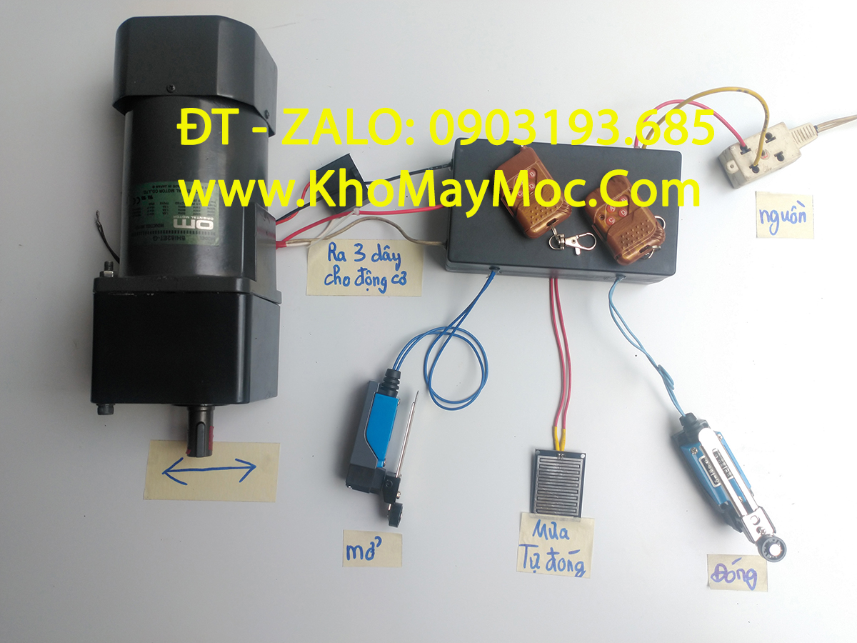 Động cơ điều khiển từ xa có cảm biến mưa hành trình tự ngắt