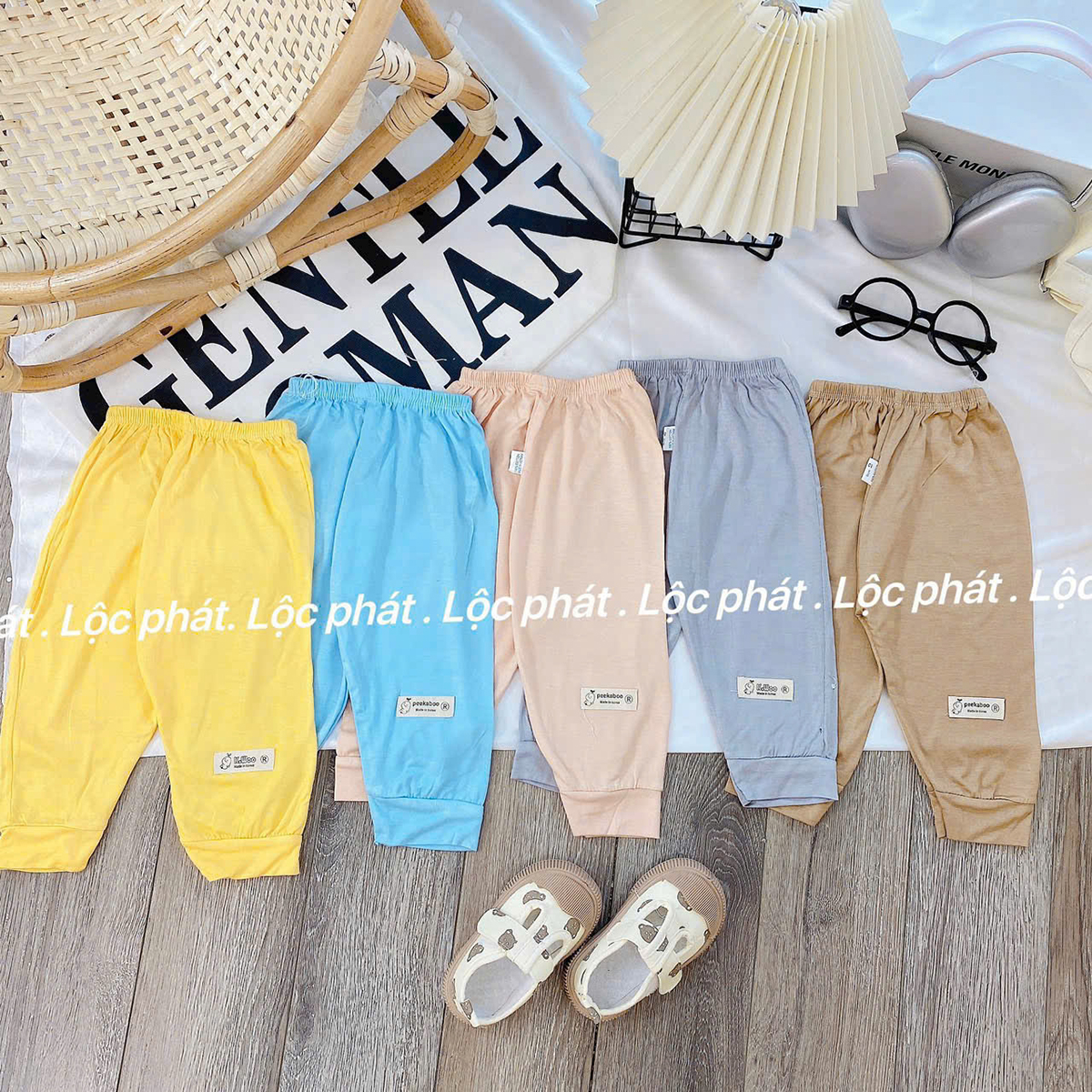 Quần dài sơ sinh trơn