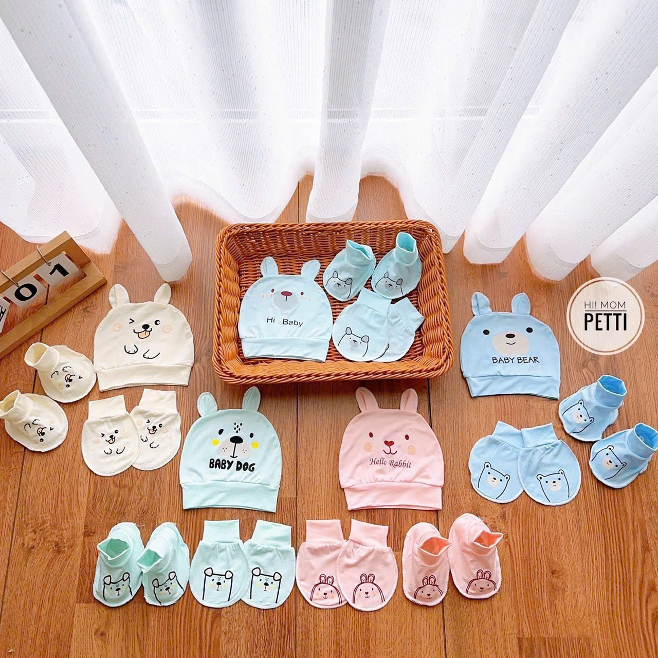 Set mũ, bao tay, bao chân đẹp mẫu 5