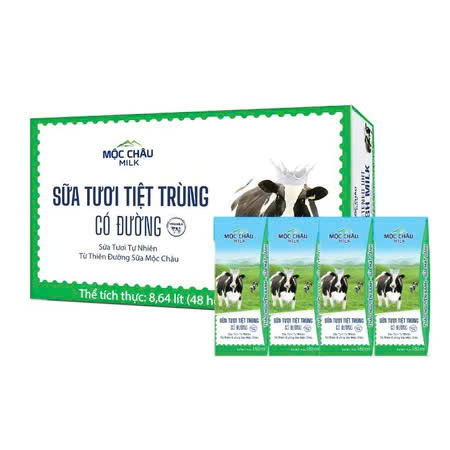 Sữa tươi 100% Mộc Châu CD 180ml