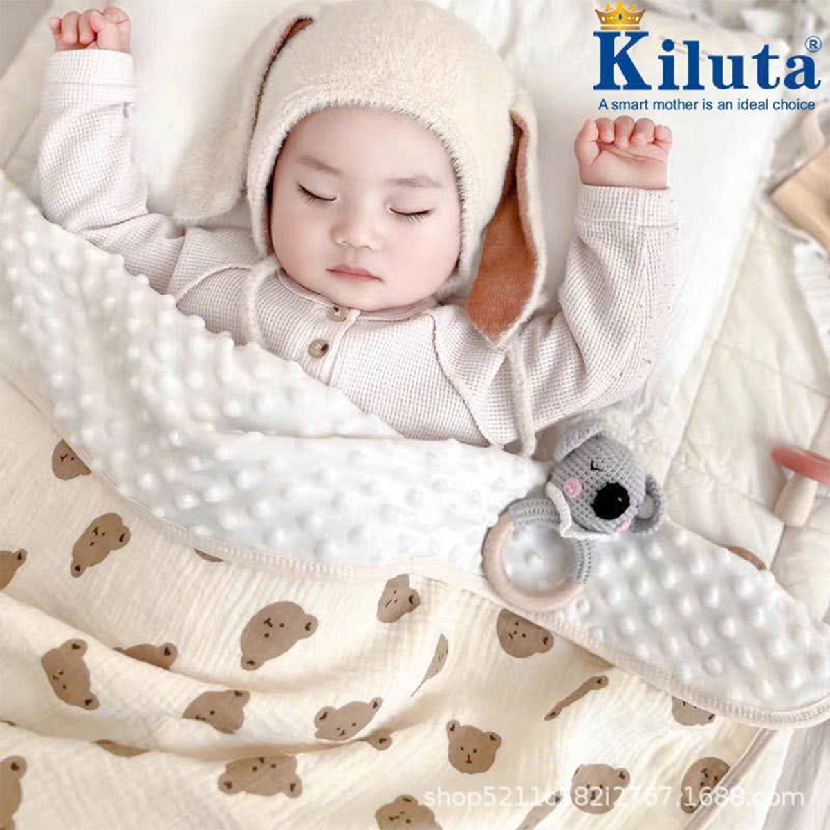 Chăn xô hạt Kiluta (không trần bông)