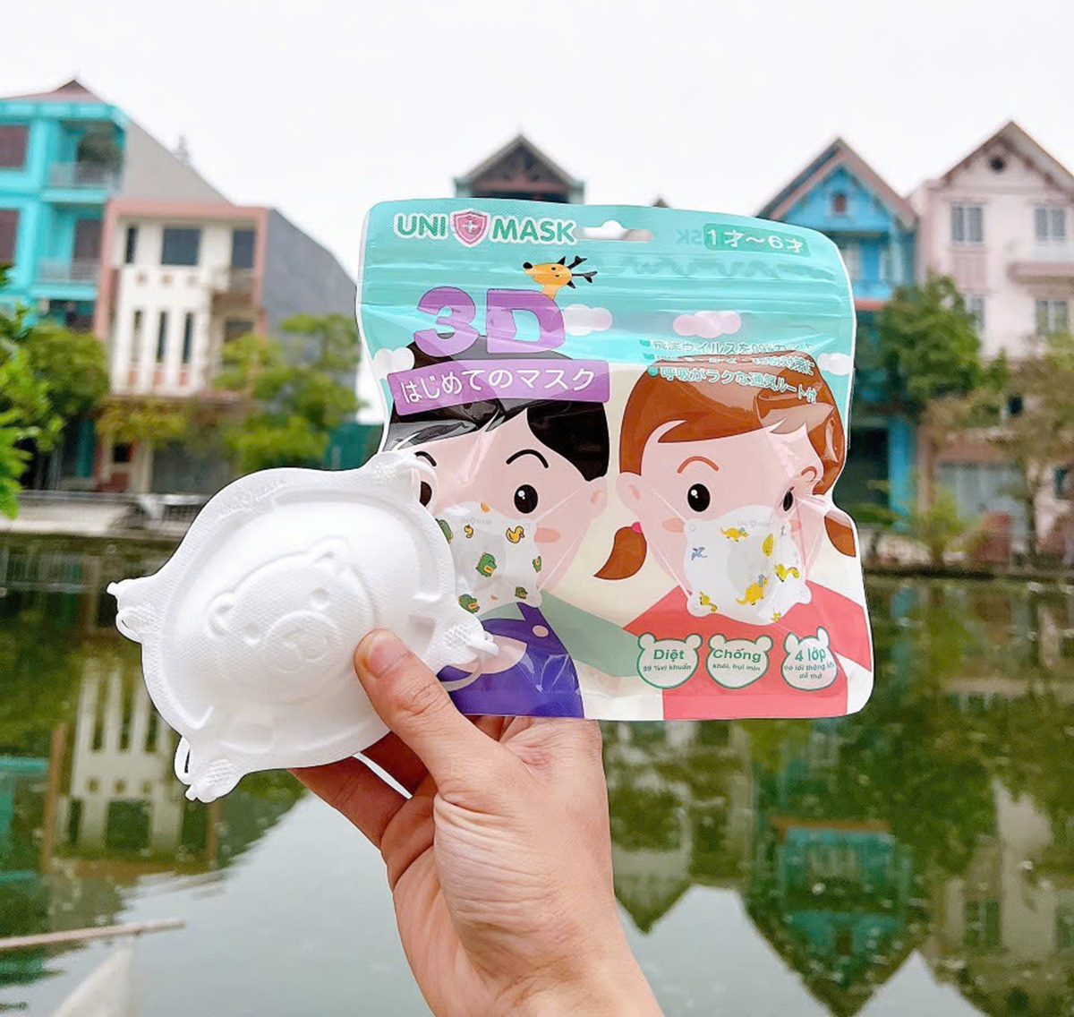 Khẩu trang gấu 3D (gói 3c)