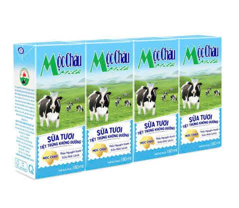 Sữa tươi 100% Mộc Châu CD 180ml