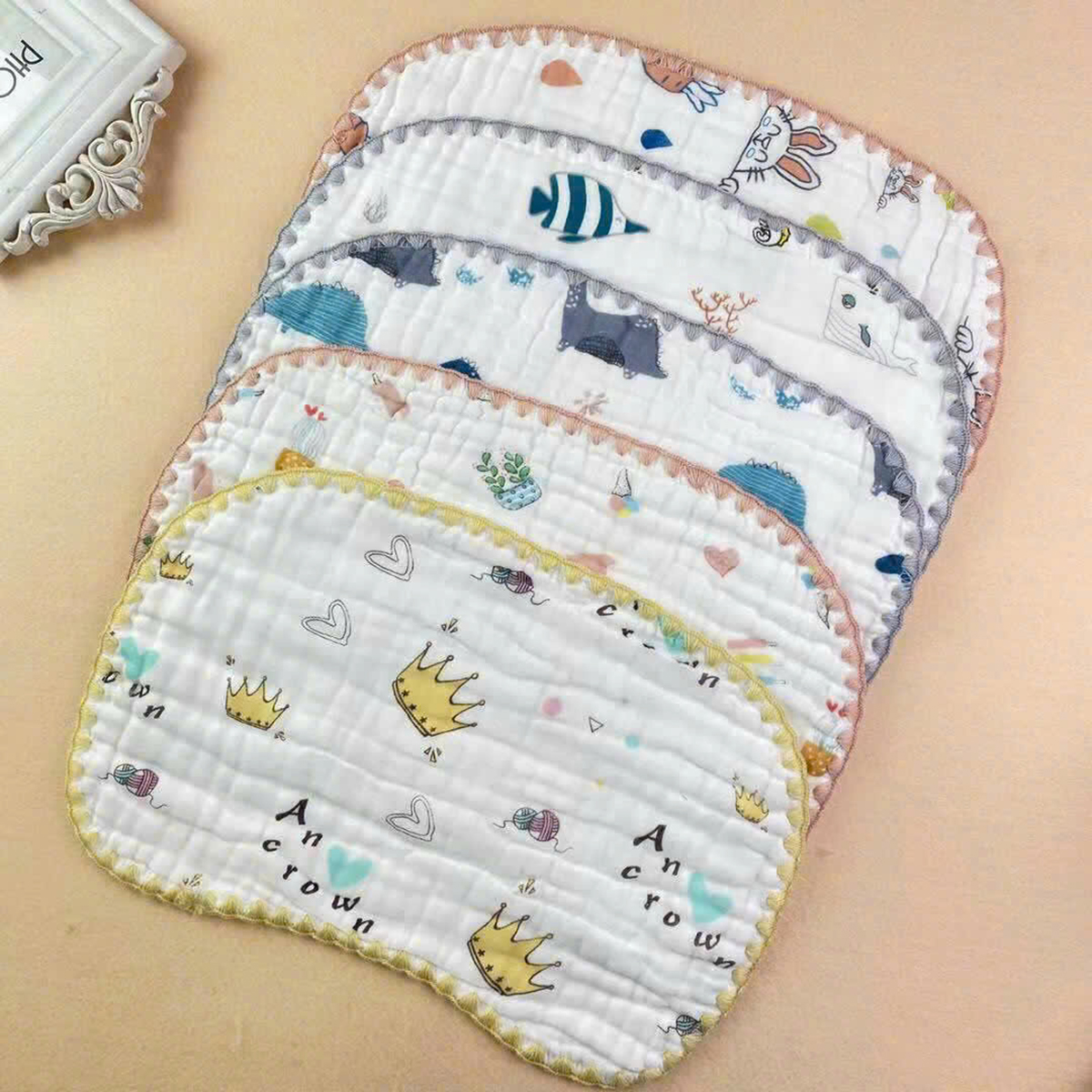 Gối sơ sinh xô 10 lớp