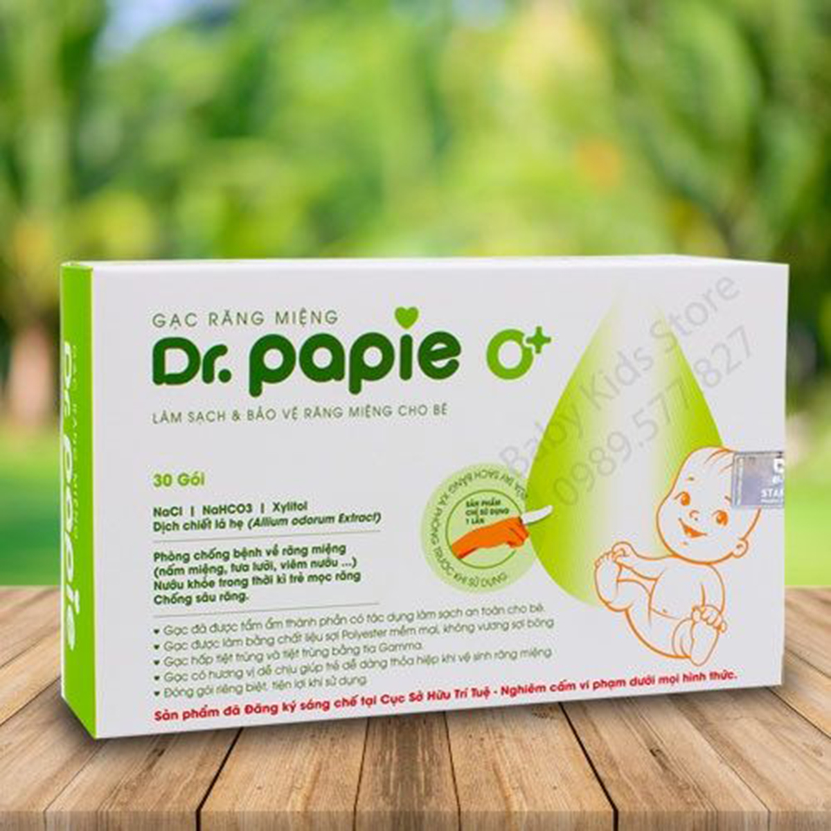 Rơ lưỡi tẩm dịch Dr Papie