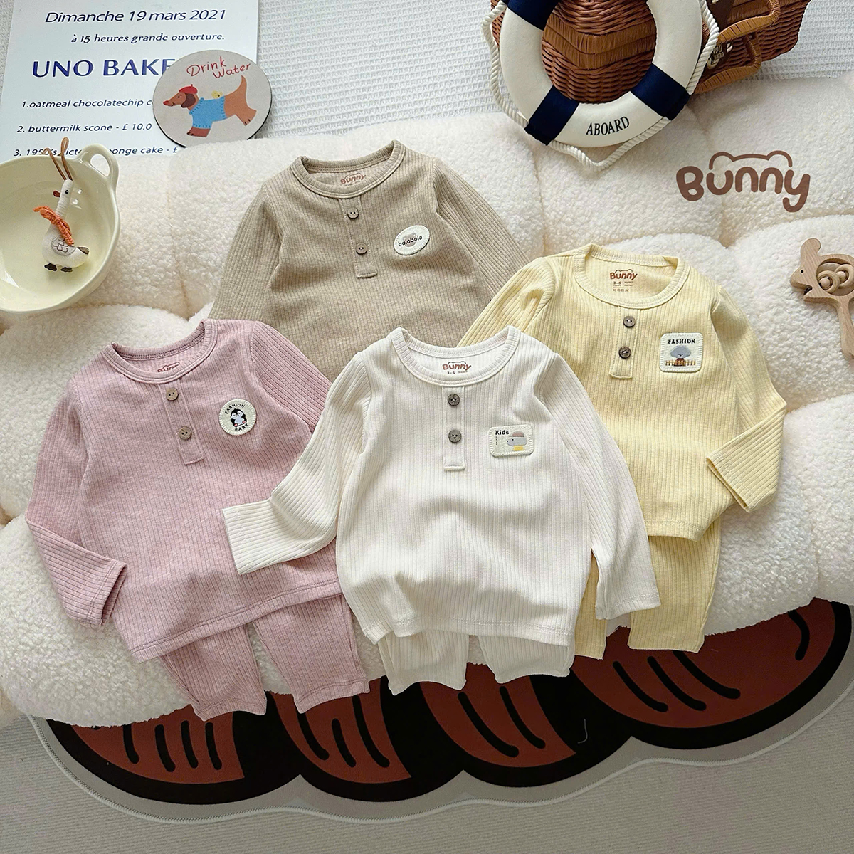 Bộ dài len tăm cổ trụ Bunny