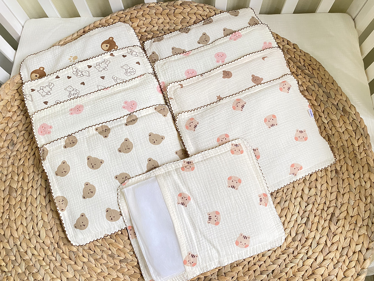 Gối sơ sinh 1cm (xô muslin)