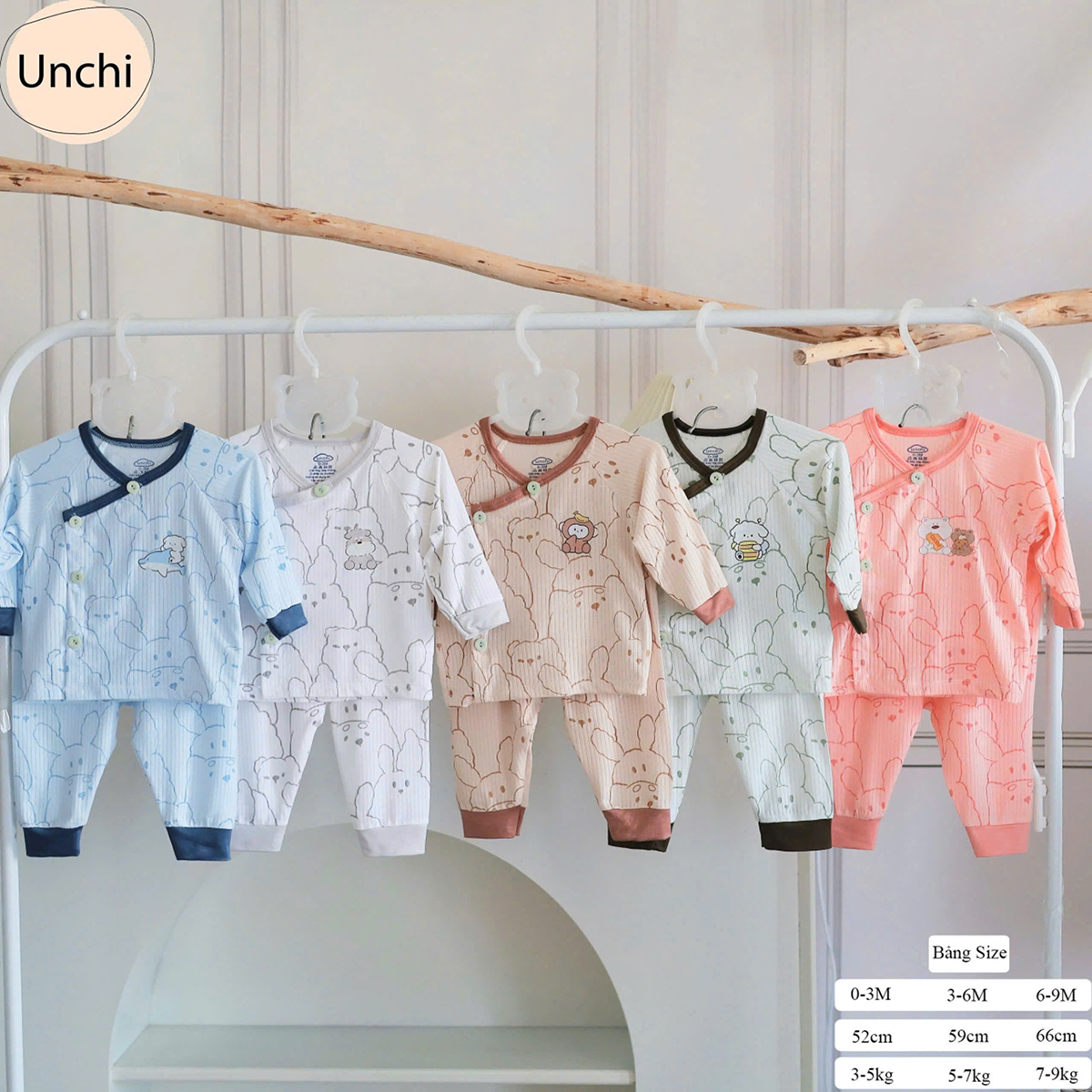 Bộ dài sơ sinh Unchi 1