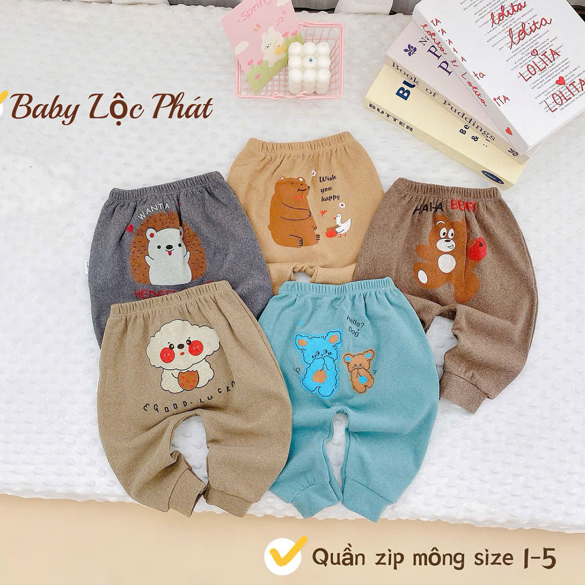 Quần zip lông in mông 1