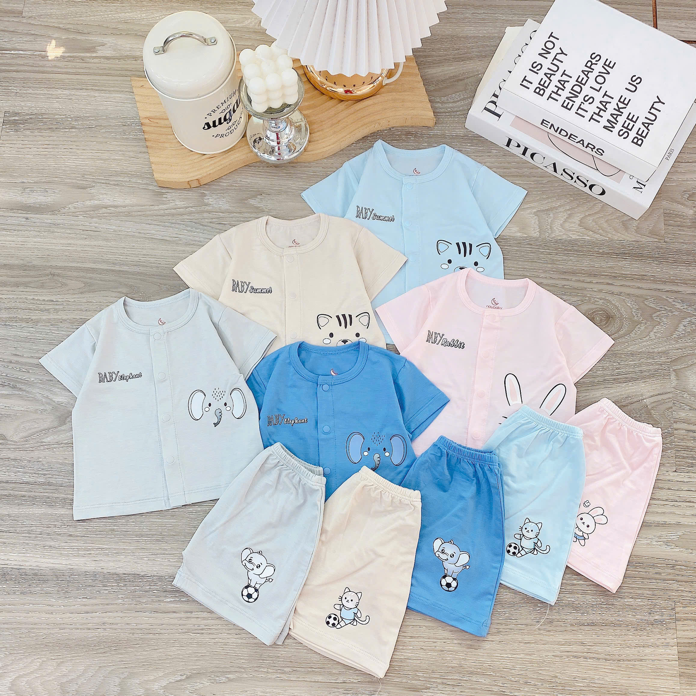 Bộ cộc hãng NouBaby khuy 1
