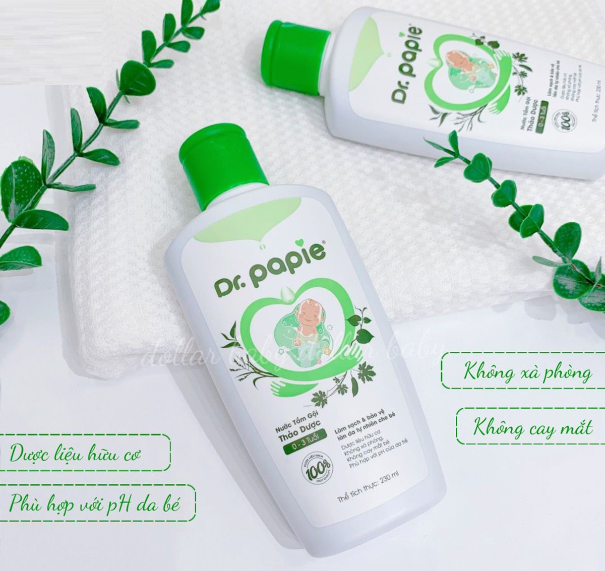 Nước tắm gội Dr Papie 230ml