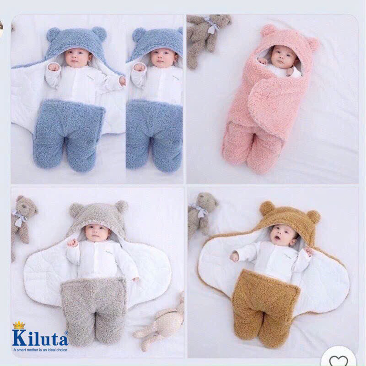 Ủm gấu bông cho bé