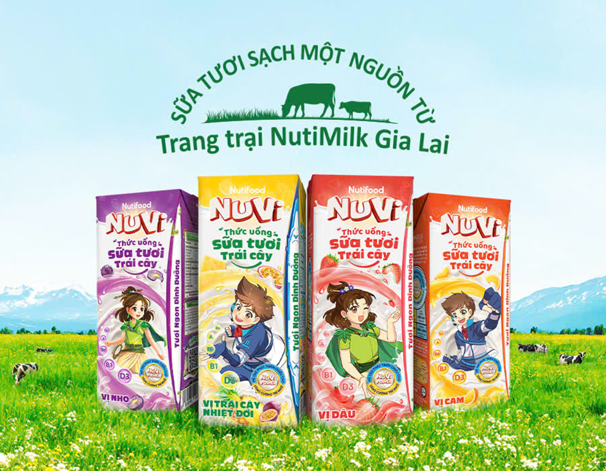 Sữa trái cây Nuvi 180ml các vị