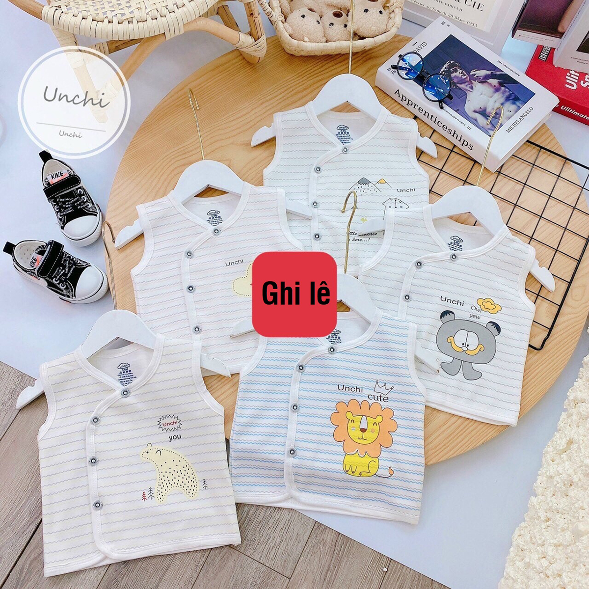 Áo ghi lê sơ sinh Unchi