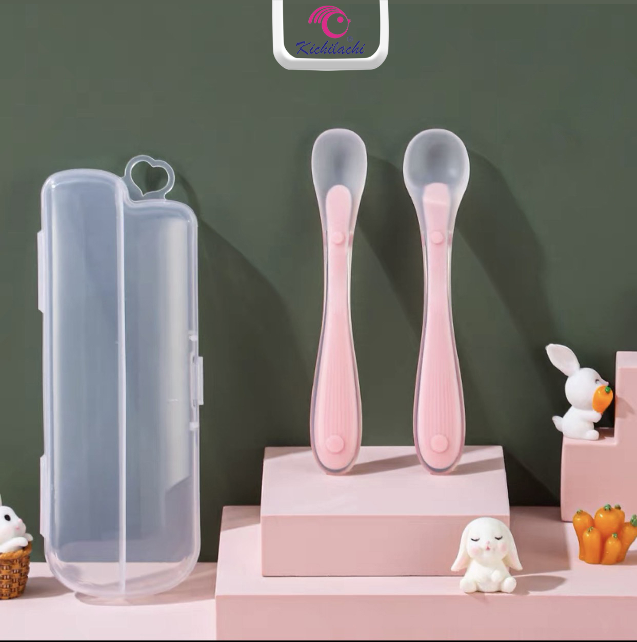 Set 2 chiếc thìa silicone Kichi