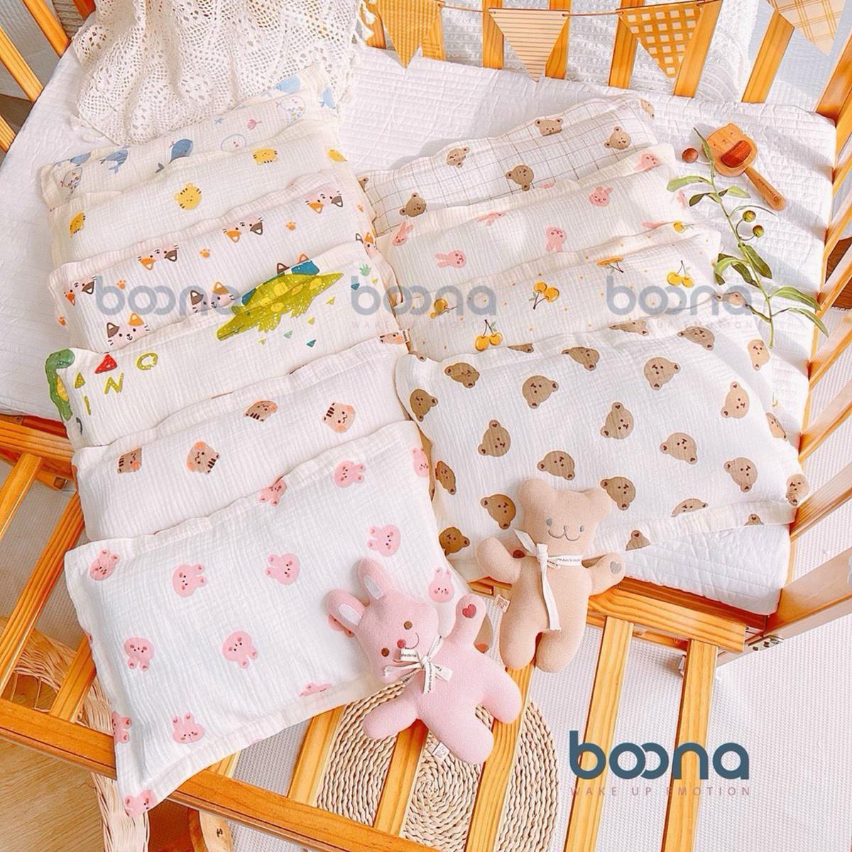 Gối xô Muslin (có thay vỏ)