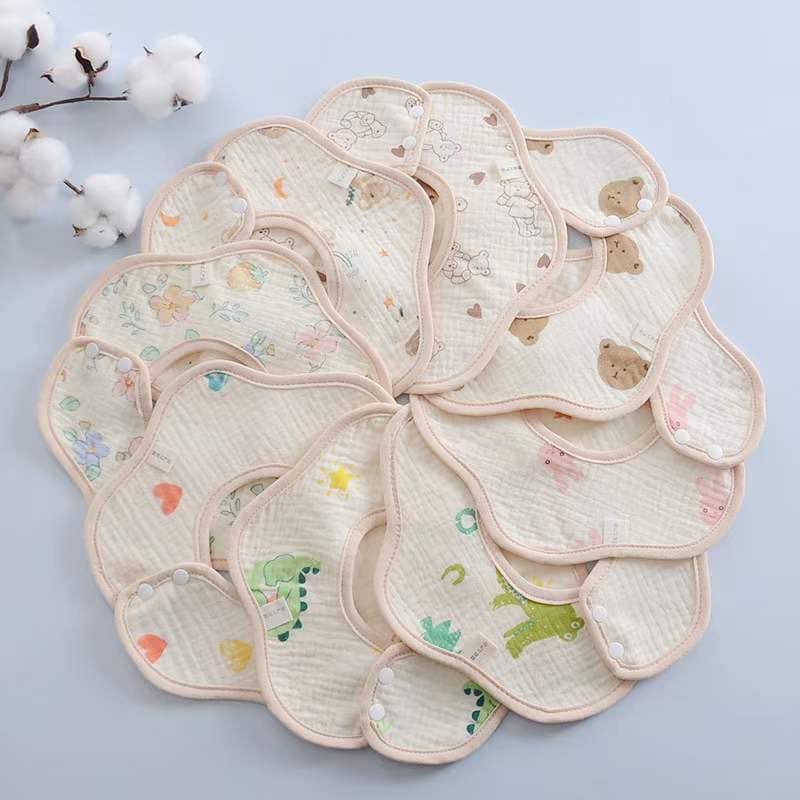 Yếm ăn dặm chống thấm hoa