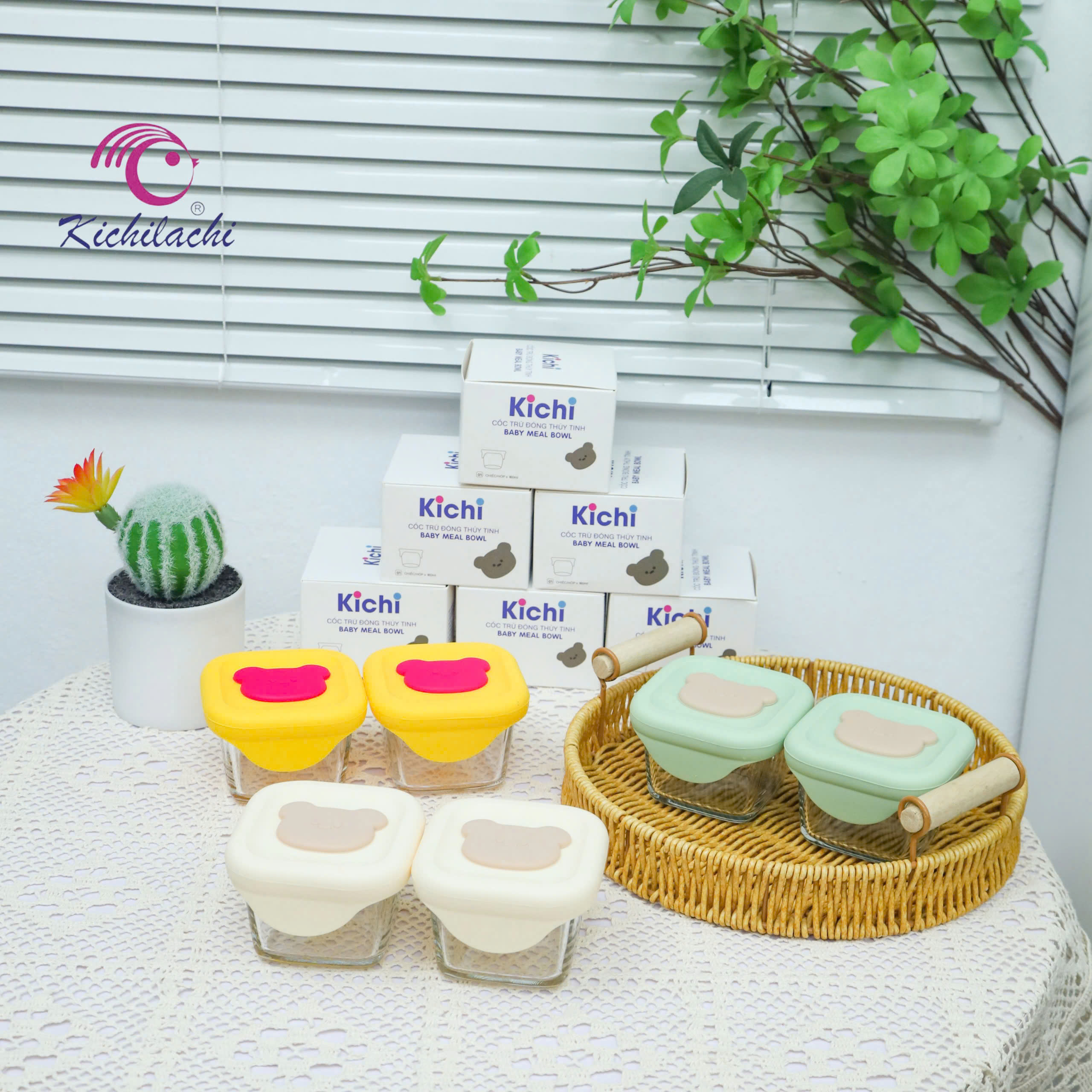 Hũ thủy tinh chia vạch Kichi