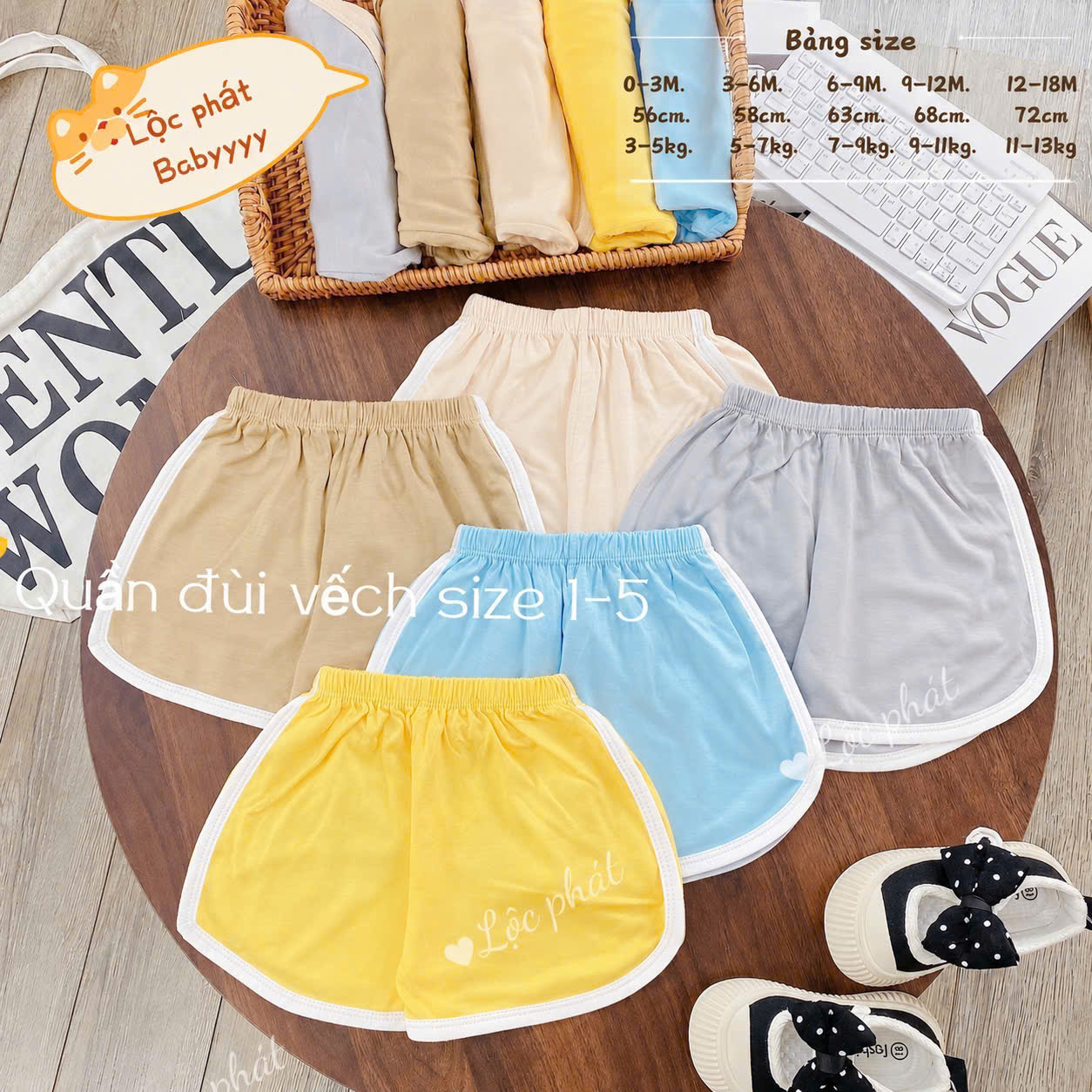 Quần đùi viền nhí