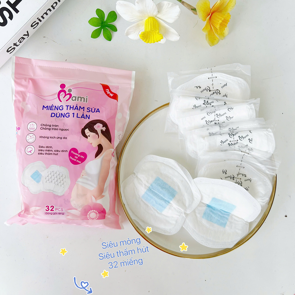 Miếng lót thấm sữa Mamicare 32pcs