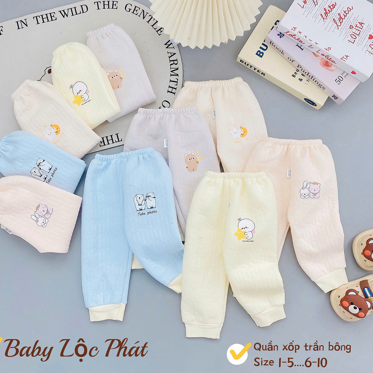 Quần bông xốp cho bé